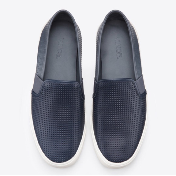 navy slip on sneakers